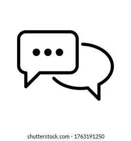 Talk bubble speech icon. Bubbles vector. chat icon symbol on white background