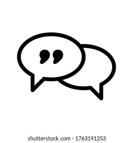 Talk bubble speech icon. Bubbles vector. chat icon symbol on white background