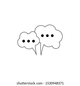 Talk bubble speech icon. Chat on line symbol template. Chat Cloud. Stock vector illustration isolated on white background.