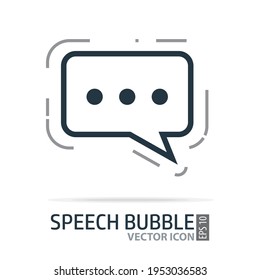 Talk bubble speech icon. Chat Icon in trendy flat style isolated on white background. Speech bubble symbol for your web site design, logo, app, UI. Vector illustration, EPS10