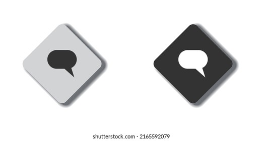 Talk bubble speech icon. Comment icon.  Dialog symbol. Speech Bubble. Flat vector illustration.