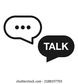 Talk bubble speech icon. Dialogue Chat balloon Vector illustration. 