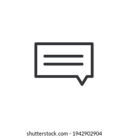 Talk bubble speech icon. Message icon design. Chat symbol vector