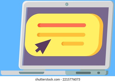Icône de discours de bulle sur écran d'ordinateur portable. Chat personnalisé, communiquez avec votre ordinateur. Colonne de bulle de dialogue, silhouette de message. Concept de communication sur les médias sociaux, section commentaires avec texte, bavardage