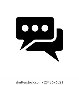 Icono de charla de burbuja, vector de iconos de personas que hablan. aislado en fondo blanco