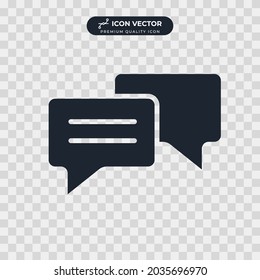 Talk bubble speech icon symbol template for graphic and web design collection logo vector illustration