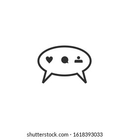 Talk bubble speech Icon vector sign isolated for graphic and web design. Dialogue balloon symbol template color editable on white background