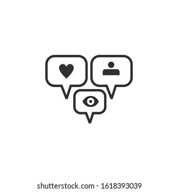 Talk bubble speech Icon vector sign isolated for graphic and web design. Dialogue balloon symbol template color editable on white background