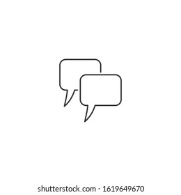 Talk bubble speech Icon vector sign isolated for graphic and web design. Dialogue balloon symbol template color editable on white background.