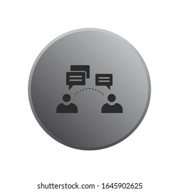 Talk bubble speech Icon vector sign isolated for graphic and web design. Dialogue balloon symbol template color editable on white background.