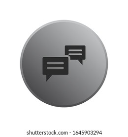 Talk bubble speech Icon vector sign isolated for graphic and web design. Dialogue balloon symbol template color editable on white background.