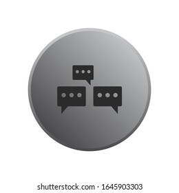 Talk bubble speech Icon vector sign isolated for graphic and web design. Dialogue balloon symbol template color editable on white background.