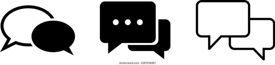 
Talk bubble speech icons. Blank empty bubbles vector design elements. Chat on line symbol template vector eps.