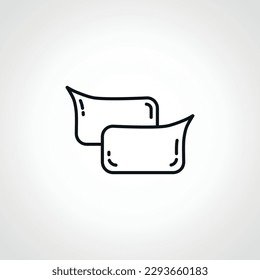 Talk bubble speech line icon. speech bubble outline icon