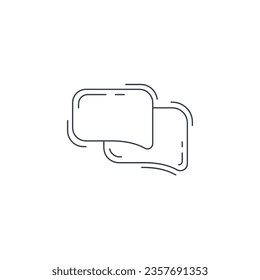 Icono de la línea de discurso de burbuja. icono de línea delgada de burbuja de voz