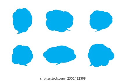 Talk bubble. Speech and text message symbol, cartoon talk balloon. Vector isolated set