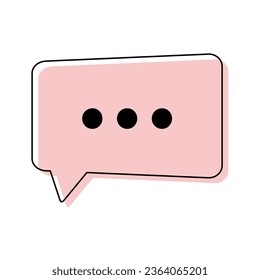 Talk bubble speech vector icon orange rectangle bubbles vector design elements Chat on line clolor editable symbol template Dialogue balloon sticker silhouette chat symbol comment help graphic message