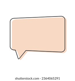 Talk bubble speech vector icon orange rectangle bubbles vector design elements Chat on line clolor editable symbol template Dialogue balloon sticker silhouette chat symbol comment help graphic message