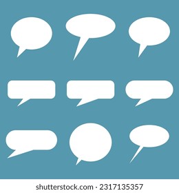 Talk bubble speech vector illustration. Bubble Iicons.