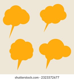 Talk bubble speech vector illustration. Bubble Iicons.