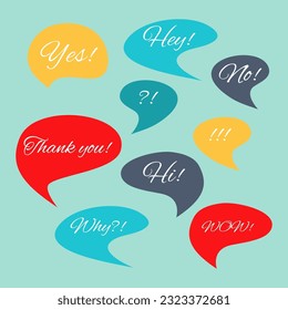 Talk bubble speech vector illustration. Bubble Iicons.