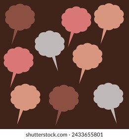 Talk bubble speech vector illustration. Bubble Iicons.