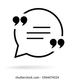 Talk bubble vector icon isolated on white background