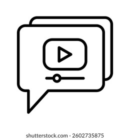 Talk bubble With Video Call icon set.Speech Bubbles Set of Chat Message logo, business concept icon Trendy flat design. Vector illustration