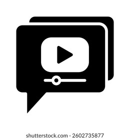 Talk bubble With Video Call icon set.Speech Bubbles Set of Chat Message logo, business concept icon Trendy flat design. Vector illustration