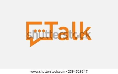 Talk bubble wordmark logo design.