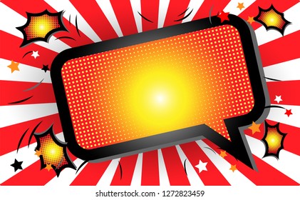 talk bubble.blank space template.layout.Pop art retro background.Comic Cartoon style.Template design for banner, flyer, invitation, poster, web or greeting card.vector illustration