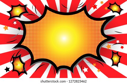 talk bubble.blank space template.layout.Pop art retro background.Comic Cartoon style.Template design for banner, flyer, invitation, poster, web or greeting card.vector illustration