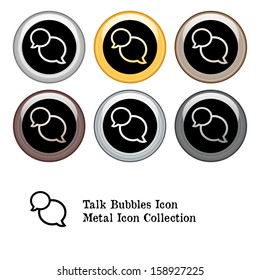 Talk Bubbles / Speech Balloons Icon Metal icon Collection