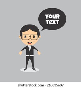 talk cartoon tuxedo guy