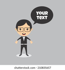 talk cartoon tuxedo guy