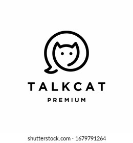 Dibujo vectorial del logotipo Talk cat