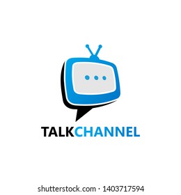 Talk Channel Logo Template Design Vector, Emblem, Design Concept, Creative Symbol, Icon