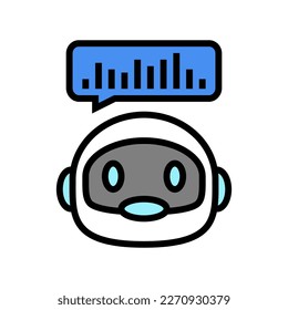 vector de icono de color de bot de charla. señal del bot de chat. ilustración de símbolo aislado
