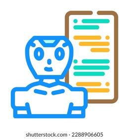 talk chat bot color icon vector. talk chat bot sign. isolated symbol illustration
