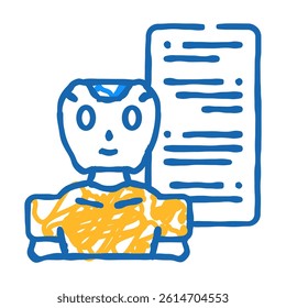 talk chat bot doodle icon sketch vector. talk chat bot sign. isolated symbol illustration