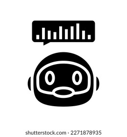 talk chat bot glyph icon vector. talk chat bot sign. isolated symbol illustration