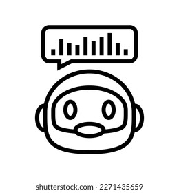 Talk Chat Bot Linie Symbol Vektor. Talk Chat-Bot-Zeichen. isoliertes Kontursymbol