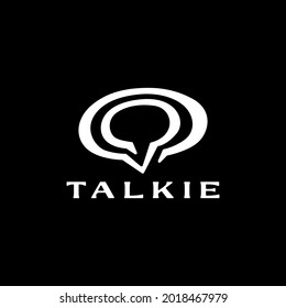 talk chat bubble communication forum logo vector icon illustration
