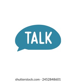 Talk Chat Bubble Sticker Tshirt Vektorillustration Vorlage Design