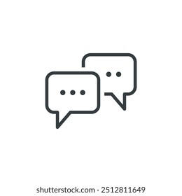 Icono de discusión de burbujas de chat de conversación, Ilustración vectorial
