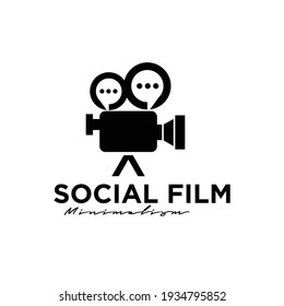 Talk Chat Camera Film Logo Icon Design