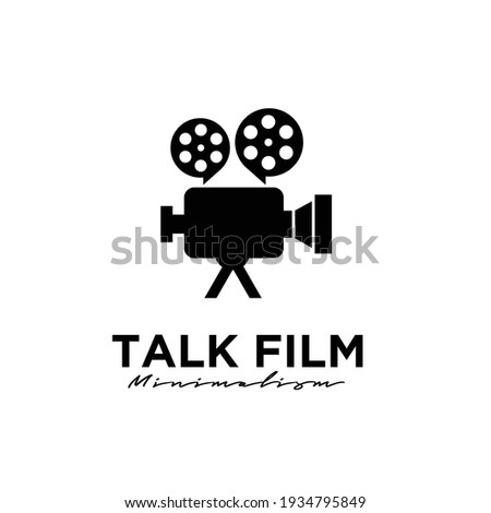 talk chat camera film logo icon design