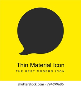 Talk chat conversation bright yellow material minimal icon or logo design