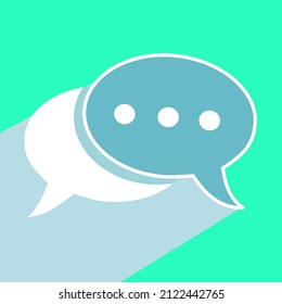 icono de charla y chat, ilustración vectorial, para chat de línea, mensaje y medios sociales 