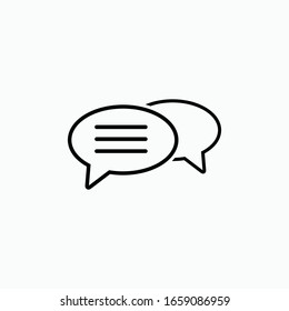icono de charla de chat símbolo vectorial aislado